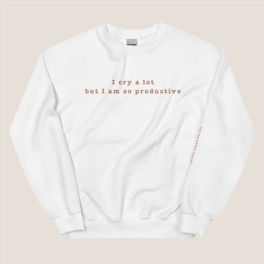 "I cry a lot but I am so productive" Taylor Swift Sweatshirt // Delysia Designs
