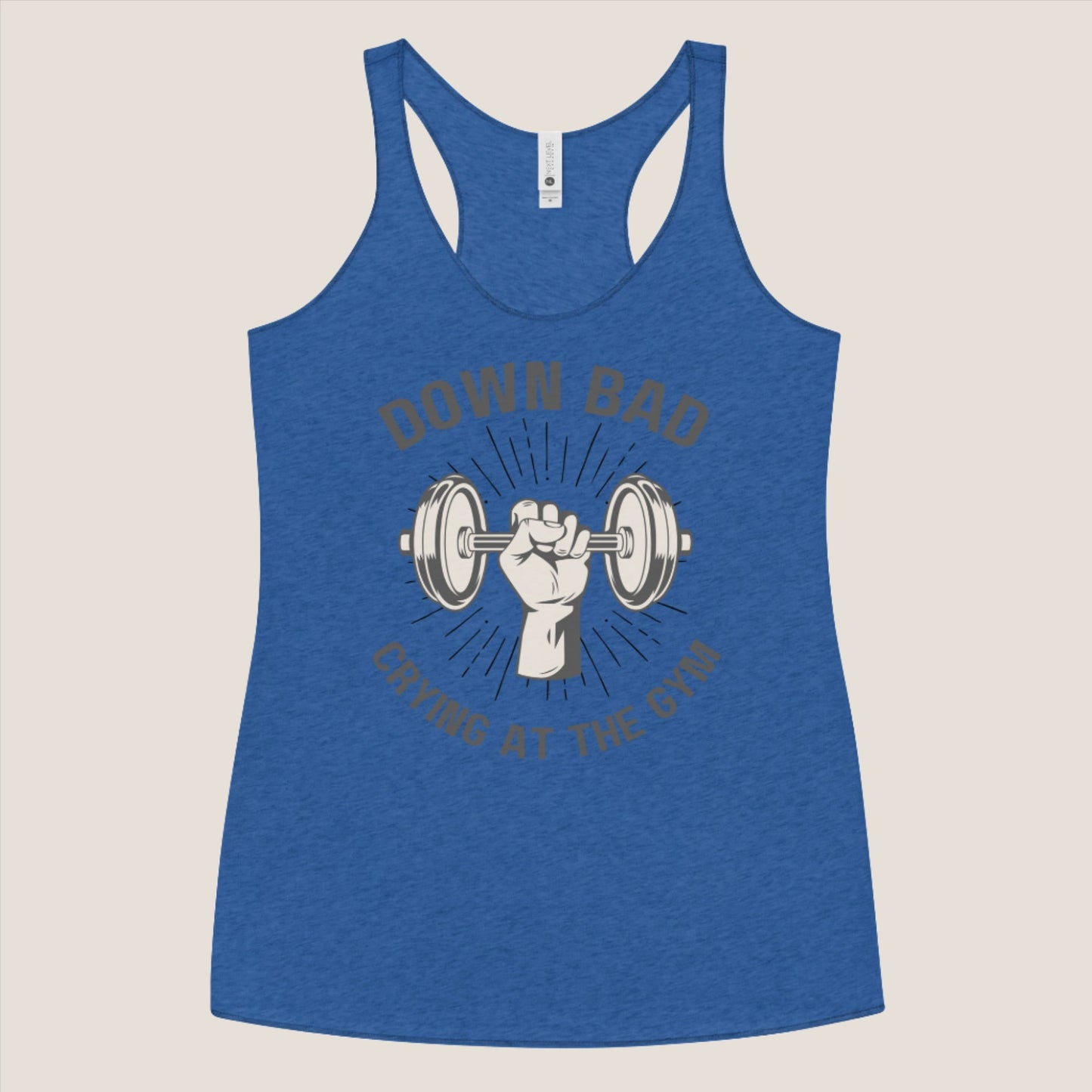 "Down Bad Crying at the Gym" Taylor Swift inspired Women's Racerback Tank // Delysia Designs